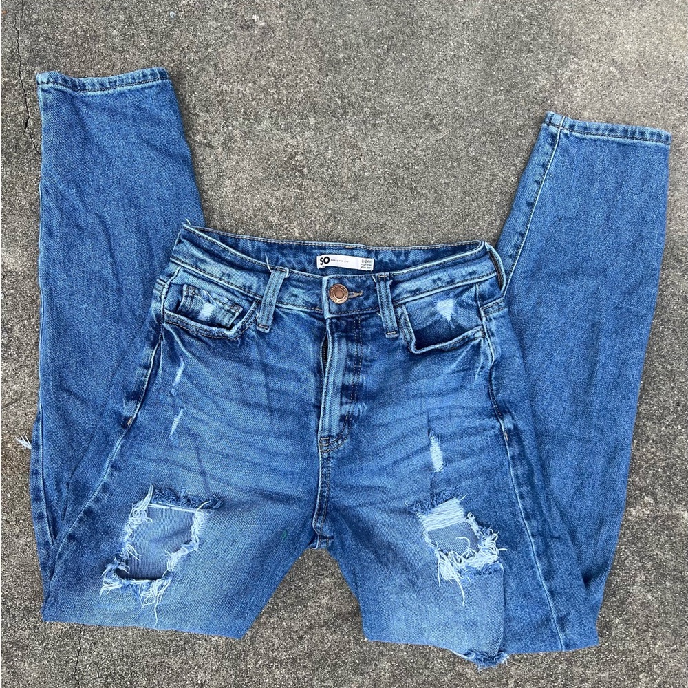 SO Ripped Denim Skinny Jeans